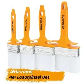 Hinrichs Lasurpinsel Set 4X Malerpinsel Set Profi in 4 Breiten