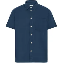 !Solid Kurzarmhemd Blau S
