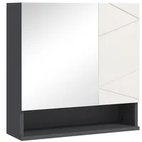 Kleankin - Spiegelschrank Badezimmerschrank mit Spiegel, Hängeschrank mit Verstellbar