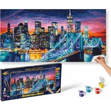 Schipper Malen nach Zahlen Manhattan bei Nacht 2 40 x 80 cm mehrfarbig