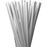 LAGETTO Jumbo Trinkhalme Papier XXL: 8 x 250 mm - 6 Farben 3 Packungsgrößen - Cocktail Strohhalme Papierstrohhalme Papiertrinkhalme (Weiß, 100 Stück)