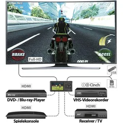 auvisio Videorekorder GC-500, 4K, Live-Streaming-Funktion Farbdisplay Aufnahmekontrolle Aufzeichnung