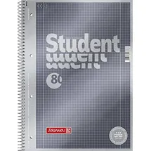 Brunnen Collegeblock Premium Student 28 kariert DIN A4 mit Randlinie (innen und außen), 5 St.