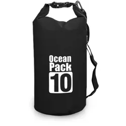 10L / 15L / 20L / 30L Outdoor Wasserdichter Trockenrucksack Wasserschwimmbeutel Rolltop Sack zum Kajakfahren 10L schwarz