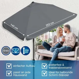 EasyMaxx 230 x 140 cm Grau