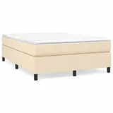 vidaXL Boxspringbett Creme 140x200 cm Stoff1398922