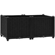 vidaXL Hochbeet 80 x 40 x 20 cm Schwarz