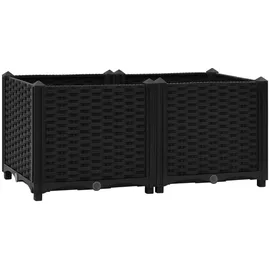 vidaXL Hochbeet 80 x 40 x 20 cm Schwarz