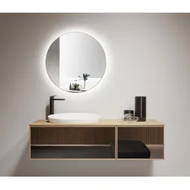 Talos Led Badspiegel Rund Verona Shine in matt, Ø50 cm