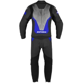Spidi Laser Touring Lederkombi - Schwarz/Hellgrau/Blau / 46