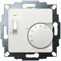 Eberle 191811153602 UP-Raumregler, RAL9016 glänzend 50x50, 5-30C, AC 230V, 1Öffner, 10 A, Temperaturabsenkung ca.4K, Schalter Ein/Aus, Anzeige Regler [QUOTA]Ein[QUOTA] UTE 1011-RAL9016-G-50