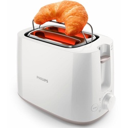 Philips Toaster HD2581/00, 2 kurze Schlitze, 830 W weiß