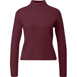 QS Strickpullover mit Zopfmuster Rot XXL