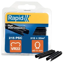Rapid Zaun‐Ringklammern VR22 schwarz 215 Stk. Maschendraht‐ & Kaninchenzaun