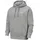 Nike Sportswear Club Fleece Hoodie 063 dk grey heather/matte silver/white S