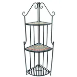 Siena Garden Eckregal Prato 34 x 34 x 140 cm Schwarz