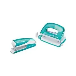 Leitz Locher und Heftgeräte Set NeXXt WOW 5561 eisblau