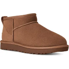 UGG Australia UGG W CLASSIC Ultra Mini Lederstiefeletten Braun 38 Wohnung, Keine, Lässig