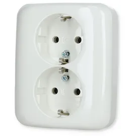 Busch-Jaeger Doppelsteckdose 202 EUJ-214 Alpinweiß 2 St.