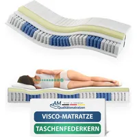 AM Qualitätsmatratzen | Visco-Taschenfederkernmatratze 100x200 cm - H3 -