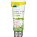 Scholl Expertcare tägliche Fußcreme Sensitiv - mit Sheabutter und Avocadoöl - Hautverträglichkeit dermatologisch bestätig - unparfümiert - schnell einziehend - nicht fettend - 75 ml
