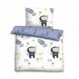 biberna Weltraum Feinbiber Blau 135 x 200 cm + 80 x 80 cm