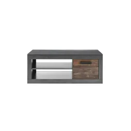 Sconto Couchtisch Calabria Weiß Eiche 110 x 43 x 67 cm