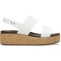 Crocs Brooklyn Cork Low Wedge Sandalen Chalk, 41/42