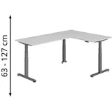 Hammerbacher Winkelschreibtisch XDSMW Grau
