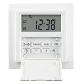Sygonix Unterputz-Timer digital Wochenprogramm 1800 W Weiß