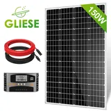 150W Watt 12V Solarpanel Set Solarmodul Solaranlage Inselanlage Garten Camping 0% MwSt