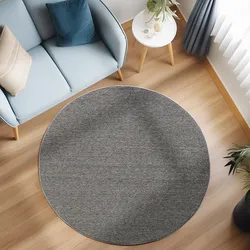 Teppich AYYILDIZ TEPPICHE "LOOM 4300", grau, H:7mm Ø:200cm, Polypropylen, Teppiche, pflegeleicht, robust, strapazierfähig