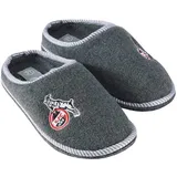 1. FC Köln Pantoffeln - Logo - Hausschuhe, Filzpantoffel - Plus Lesezeichen I love Köln Größe 47 - 47 EU