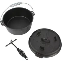 El Fuego Dutch Oven 9,0 l Deckel 1,8 l Schwarz