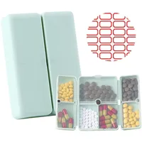 EACHPT Reise Pillenbox,Tablettenbox 7 Tage Kunststoff Pillendose,Tragbares Pillenetui mit 7 Fächern Magnetische Faltbare Pillendose für Tägliche und Reise Medikamentenbox Vitamine Fischöle