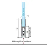 Planet Türdichtung KG-F8 schmal 1-s.L.834mm Alu.silberf.GLT PLANET