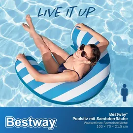 BESTWAY Bestway® Poolsitz mit Samtoberfläche 103 x 70 x 21,5 cm - Bunt