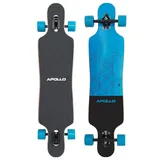 Apollo Longboard Twin Tip DT Longboard 40", aus Holz mehrlagig verleimt für Idealen Flex & Stabilität blau
