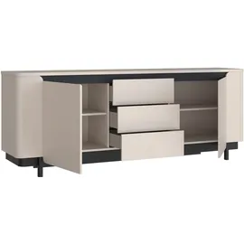 Forte Vodol 204,9 x 77,9 x 44,8 cm Beige/Schwarz