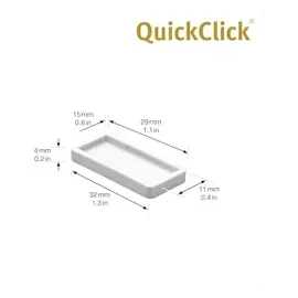QuickClick Wagner QuickClick® Kunststoffgleiter Möbelgleiter Stuhlgleiter - 8er-Set Ersatzgleiter - Kunststoff Hyper - 32 x 15 mm für Basis 32 x 15 mm - Made in DE - 15791700