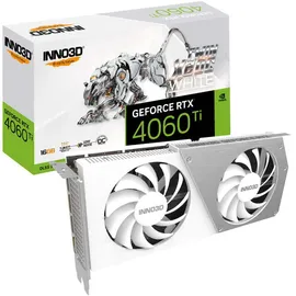 Inno3D GeForce RTX 4060 Ti Twin X2 OC WHITE 16GB GDDR6 HDMI 3xDP - Grau/Weiß