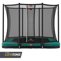 Berg Toys BERG Trampolin Ultim Favorit InGround Bodentrampolin mit Sicherheitsnetz grün 280x190cm (32.23.62.70)