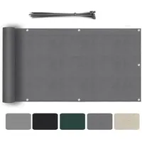 salcar Windschutz 120 x 600 cm grau Polyethylen