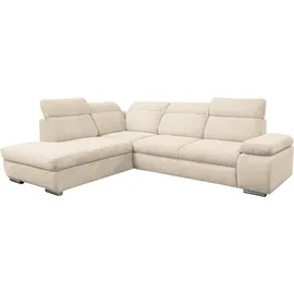 werk2 Ecksofa Alicante Cord L-Form 2-Sitzer Beige