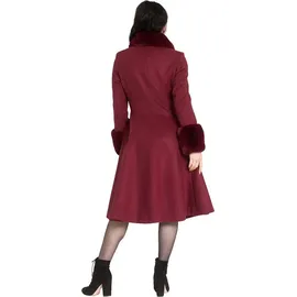 Hell Bunny Vintage Mantel - Capulet Coat Dunkelrot S - rot - S