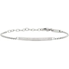 Breil Light Row Herren Edelstahlarmband mit Zirkonia silber TJ3361 Größe 17-22 cm