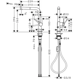 Hansgrohe Talis M54 270 1jet mattschwarz 72808670