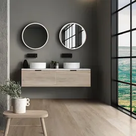 ML-Design PVC Bodenbelag Click Vinyl-dielen, 122x18cm 3,08m Eiche Braun Holzoptik, wasserfest,