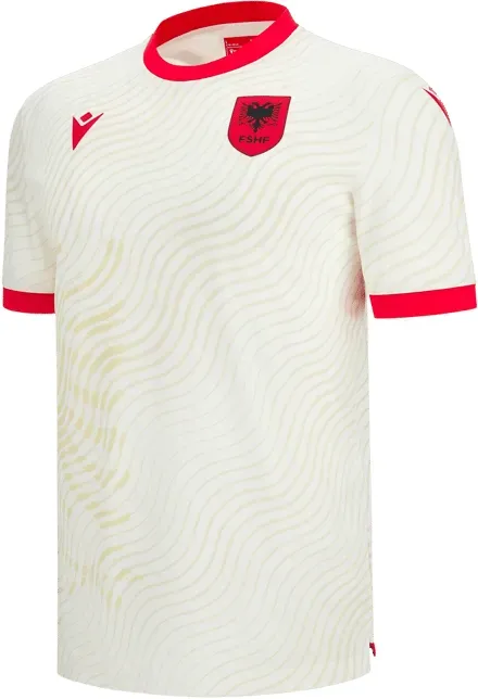 Macron FSHF Albanien Authentic Trikot Away WM 2026 Weiß