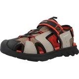 GEOX J AIRADYUM BO Sandal, DK BEIGE/RED, 30 EU